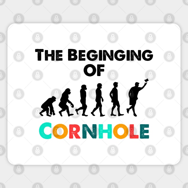 Cornhole Evolution, Cornhole Champ Sticker by Cor Designs